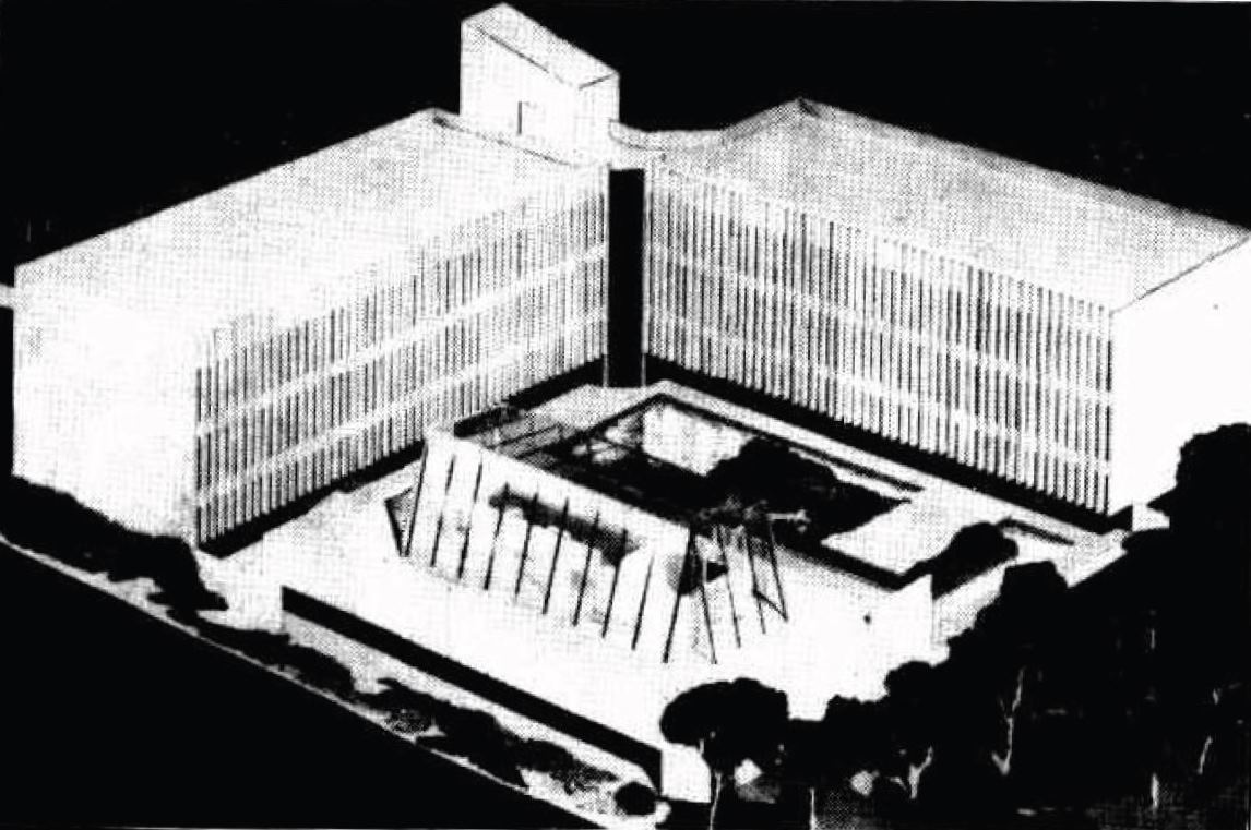 Inverted image of building