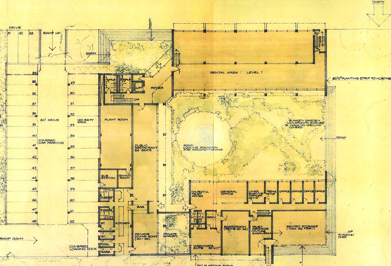 Architectural floorplan of Churchill House